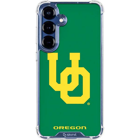 University of Oregon UO on Green Galaxy S25 Clear Case